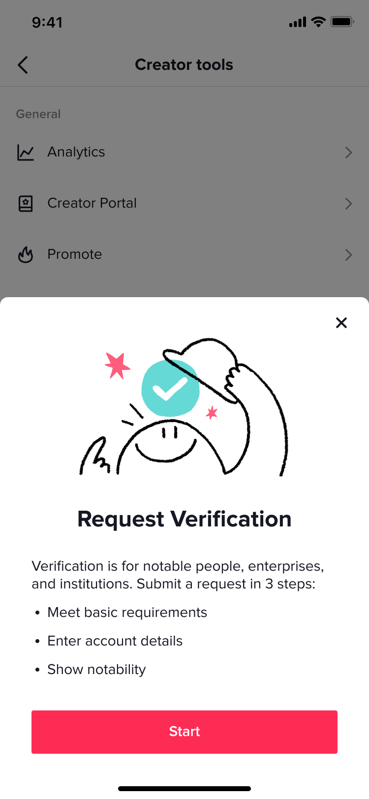 TikTok users can now request for verification in the app