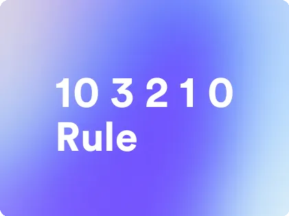 an image for 10 3 2 1 0 rule