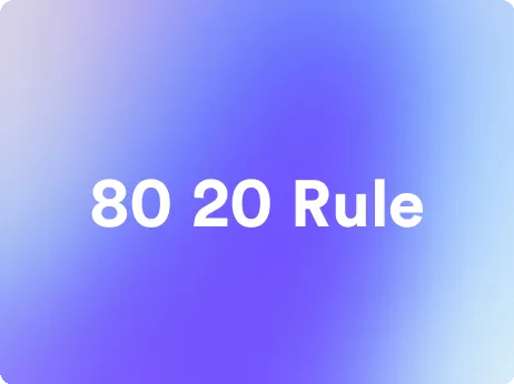 an image for 80 20 rule