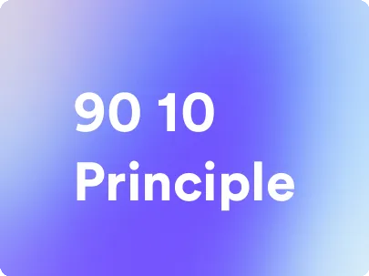 an image for 90 10 principle