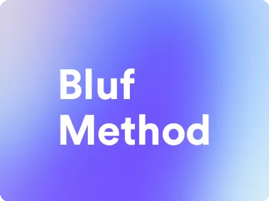 an image for bluf method