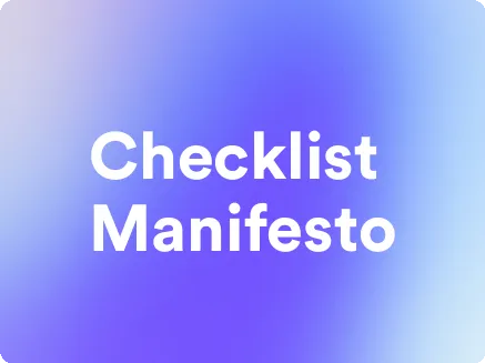 an image for checklist manifesto