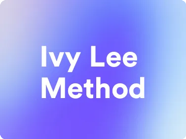 an image for ivy lee method