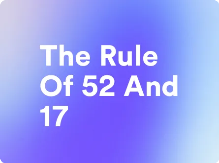 an image for The Rule of 52 and 17
