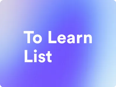 an image for to learn list