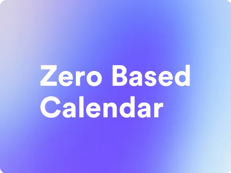 an image for zero based calendar