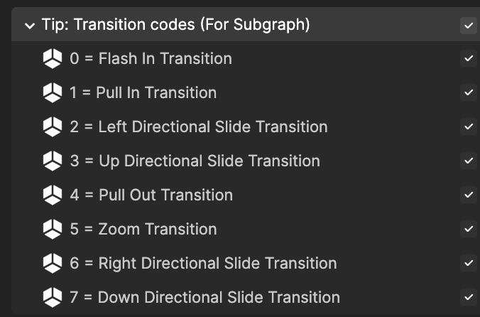 slideshow transition codes