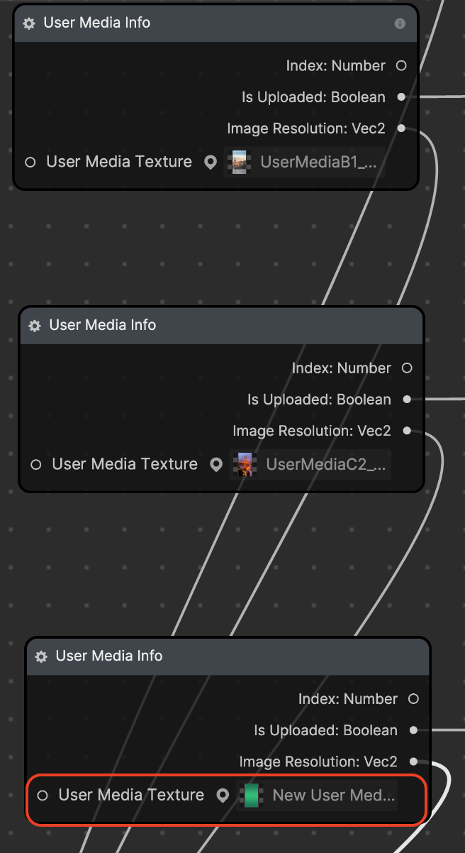 select new user media texture