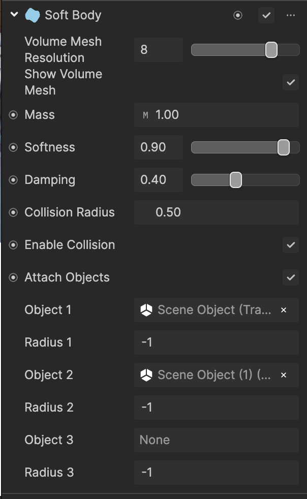 soft body parameters