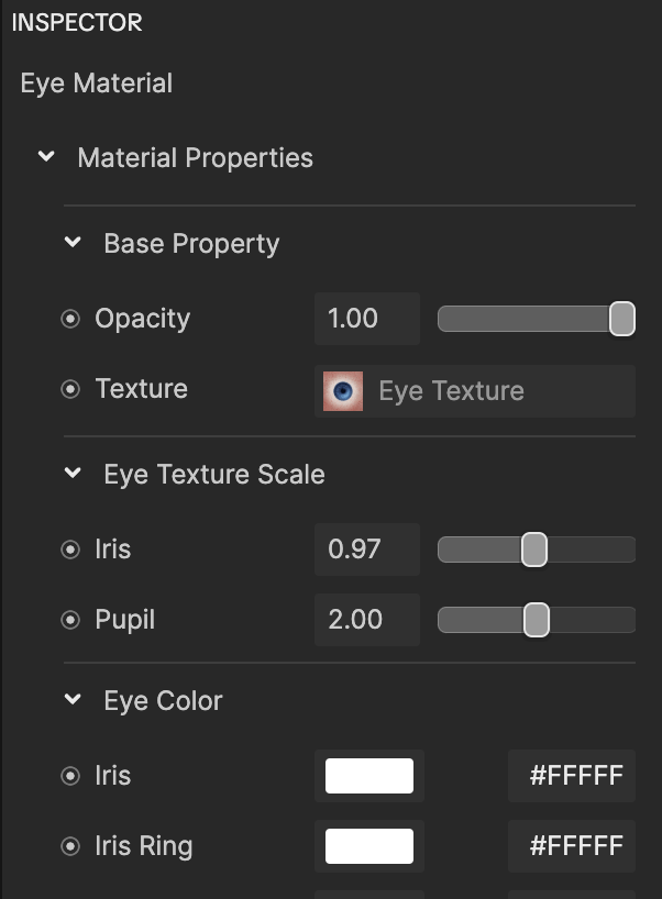 eye material properties