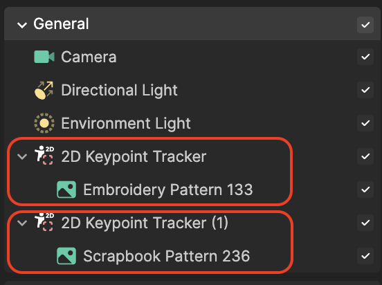 keypoint tracker in hierarchy