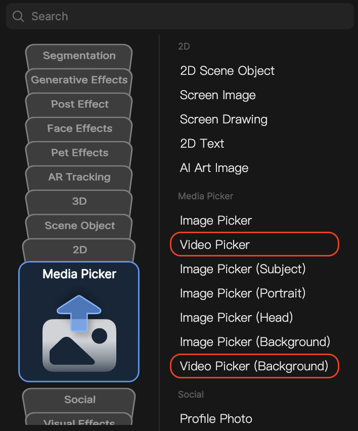 add video picker