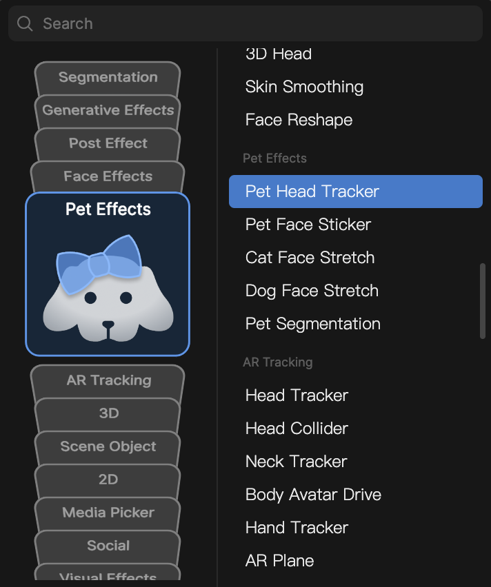 add pet head tracker