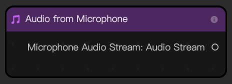 audio from microphone node