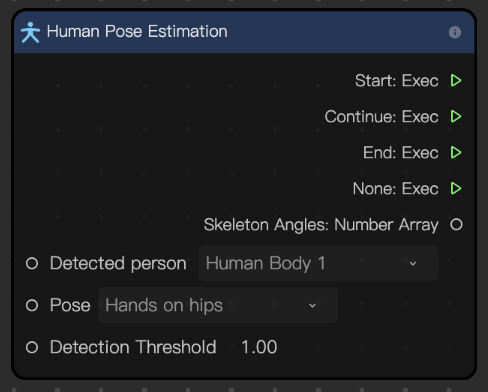 human pose estimation node