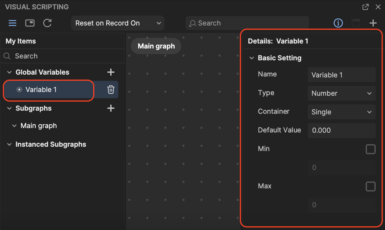 variable details